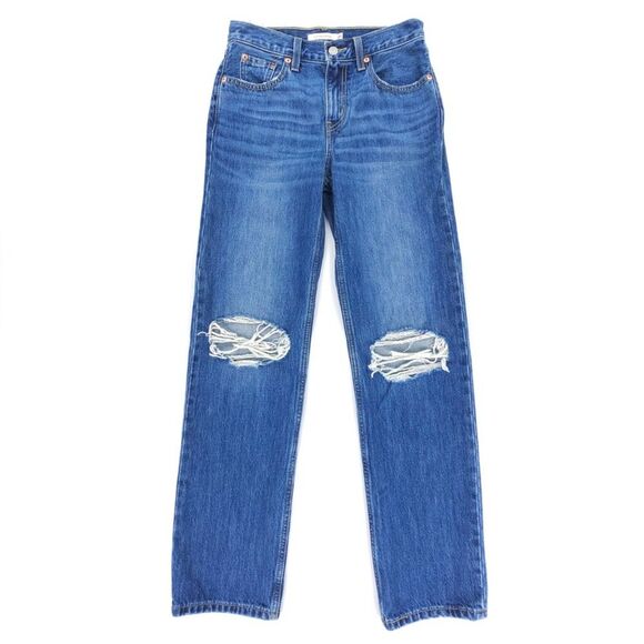 LEVIS Low Pro Straight Baggy Loose Jeans Breathe Out 90s Y2k Skate Distressed 25 - Picture 1 of 8